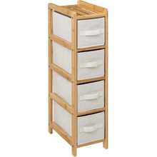 5five Simply Smart 5five Simply Smart Polička do kúpeľne Tidy Box4, biela/s drevenými prvkami