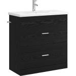vidaXL Комплект мебели за баня Черен дъб 81 x 40 x 84, 5 см (3404375)
