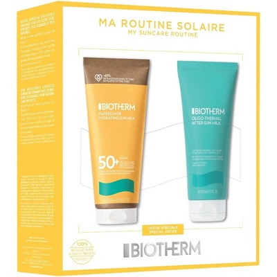 Biotherm Waterlover Biotherm Waterlover mlieko na opaľovanie SPF 50+ 200 ml + After Sun Oligo - Thermal telové mlieko po opaľovaní 200 ml kozmetická sada