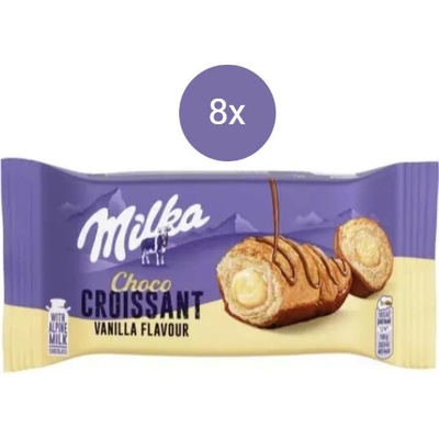 Milka croissaint choco vanilla flavour 8 x 50 g