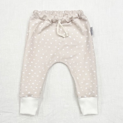 Taturo Baggy kalhoty s puntíkem béžová