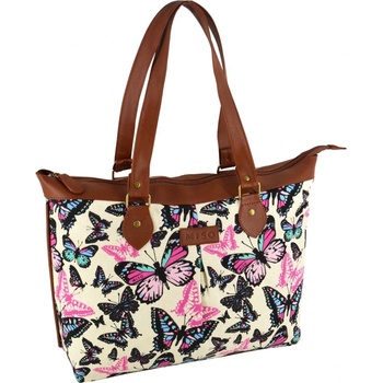 Miso Canvas Tote Bag Butterfly Print