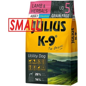 Julius-K9 Grain Free Hypoallergenic Utility Dog Adult Small Lamb & Herbals 10 kg