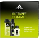 Kosmetické sady Adidas Pure Game voda po holení 100 ml + deospray 150 ml + sprchový gel 250 ml dárková sada
