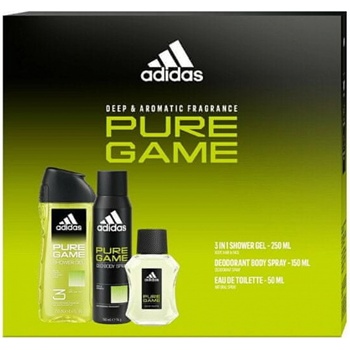 Adidas Pure Game voda po holení 100 ml + deospray 150 ml + sprchový gel 250 ml dárková sada