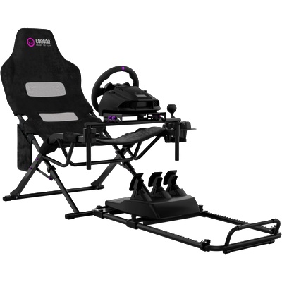 LORGAR FLEX RAF1, Sim Racing Cockpit Advanced, Foldable, 150x72x113 cm-playing, 38x72x126cm-folded, Black (LRG-RAF1)