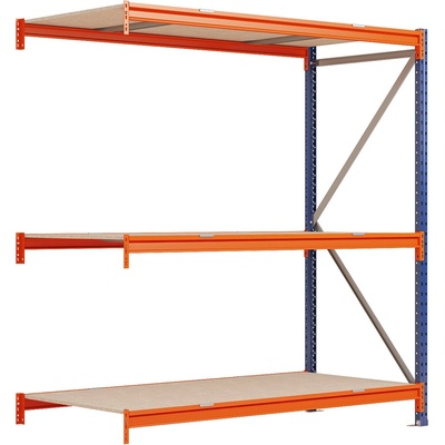 Majster Regál Longspan prídavný 200 x 185 x 80 cm 3 polica modrooranžová