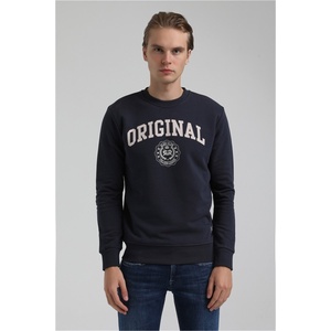 New World Polo Мъжки Slim Fit суитшърт 22FWM60132 - Тъмносин #361777 (361777_Тъмносин)
