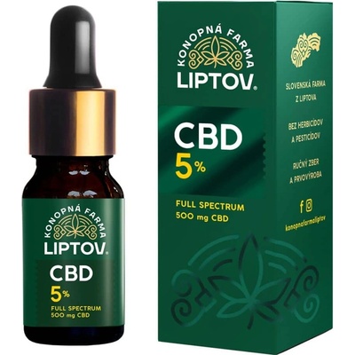 Konopná farma Liptov CBD olej 5% 10 ml