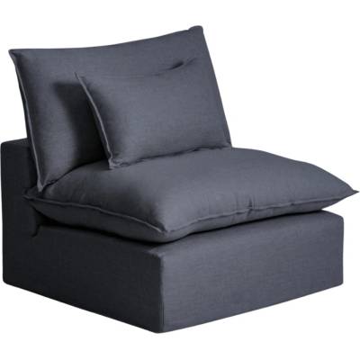 Kave Home Anarela 110 cm Tmavě šedé s odnímatelným potahem
