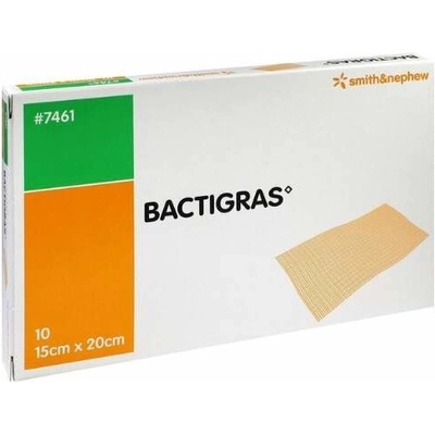 Bactigras Krytie na rany 15 x 20 cm sterilné antiseptické tylové krytie s chlórhexidín acetátom 10 ks