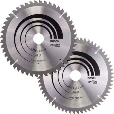 Bosch MultiMaterial a OptiLine Wood 216x30 48z + 80z Sada pilových kotoučů 2608644658