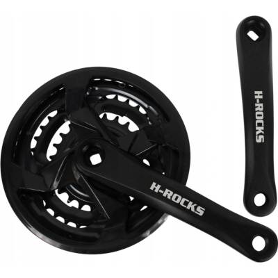 Kľuky na bicykel H-rocks 3-rýchlostné 24/34/42T 170 mm čierne