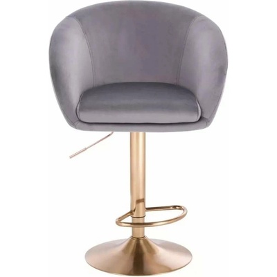 LuxuryForm Design Venice Velur na zlatom tanieri svetlo šedá