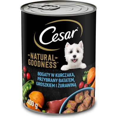 Cesar Adult bohaté na kuracie mäso so sladkými zemiakmi hráškom a brusnicami 400 g