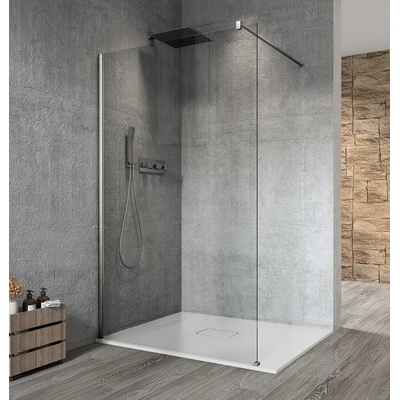 Gelco VARIO CHROME jednodílná zástěna k instalaci ke stěně, čiré sklo, 1100 mm