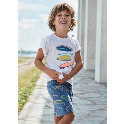 Mayoral Комплект трико бермуди сърфове и бяла тениска за мини момче Майорал