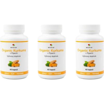 Matcha Day Bio Kurkuma organic + piperín 180 kapsúl