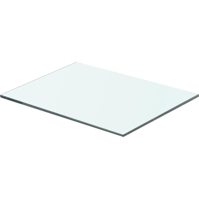 vidaXL Плоча за рафт, прозрачно стъкло, 40 x 25 см (243815)