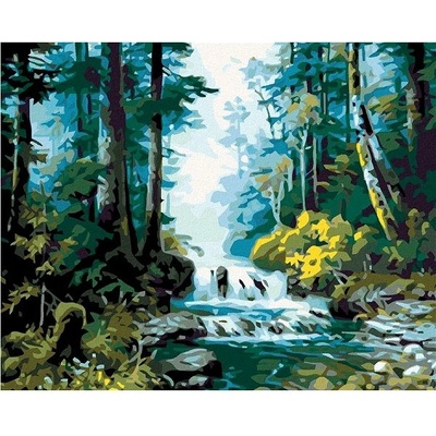 Zuty Malování podle čísel Lesní potok 100 x 80 cm vypnuté plátno na rám