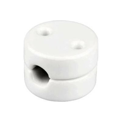 Elhard Držák na kabel, nástěnný Retro Keramik, 28x18mm, bílý KP1003W