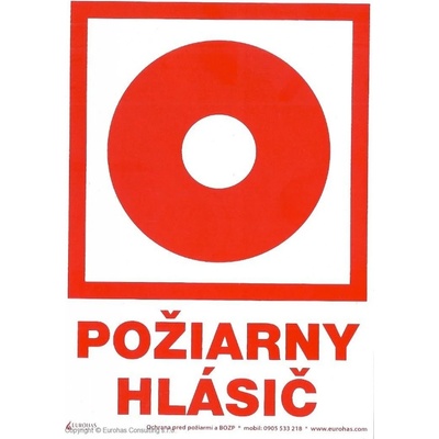 Tlačidlový hlásič požiaru - piktogram