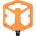 Crankbrothers Платформен педал Crankbrothers Stamp 1 Gen 2 Platform pedals - Orange - размер Large (860-4504-0312)