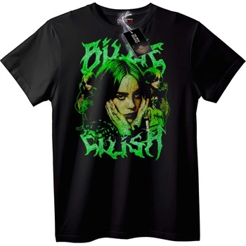 NOONEBRAND Тениска с зелено лого на Billie Eilish - 2XL, Black