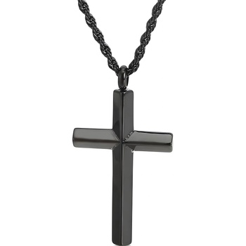 HARAHU Колие PU-38414 Cross - Черен KP38414 (PU-38414)