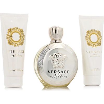 Versace Eros Pour Femme EDP 100 ml + telové mlieko 100 ml + EDP 10 ml darčeková sada