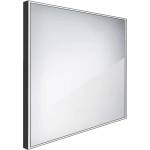 Nimco - Огледало със LED осветление, 70x70 см, алуминий/черно ZPC 13077-90 (ZPC 13077-90)