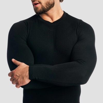 GymBeam tričko s dlhým rukávom Fuse Black