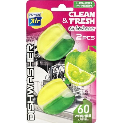 Power Air Clean&Fresh vôňa do umývačky Lemon 2 ks