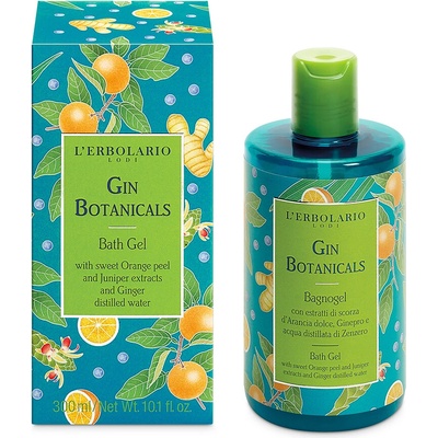 L'Erbolario Gin Botanicals Italský koupelový a sprchový gel s pomerančem, jalovcem a zázvorem 300 ml