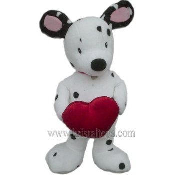 Плюшен Далматинец със сърце в ръце