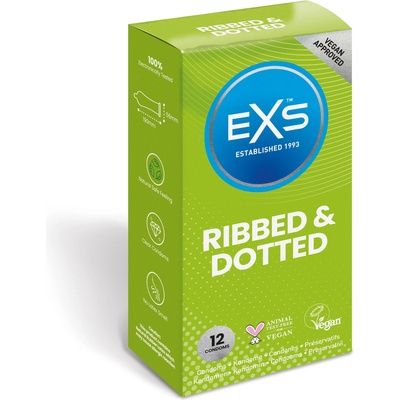 EXS Condoms Ribbed & Dotted 12 pack