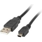 LANBERG USB-A USB Cable - miniUSB 1.8 m Black (CA-USBK-11CC-0018-BK)