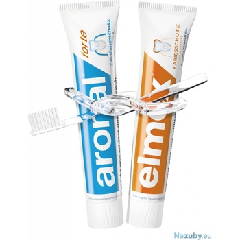 Aronal Forte + Elmex zubná pasta cestovná 2 x 12 ml