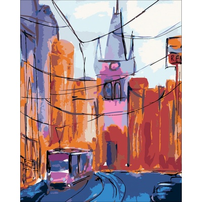 zuty Malování podle čísel Praha Prašná brána 80 x 100 cm vypnuté plátno na rám