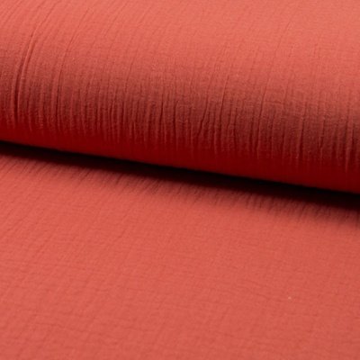 Mušelín/dvojitá gázovina lososová, š.140