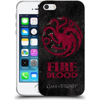 Pouzdro Head Case Apple iPhone 5, 5S, SE Hra o trůny - Sigils Targaryen - Fire and Blood