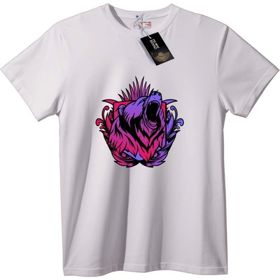 NOONEBRAND Тениска Ярък Вълчи Вой - 2XL, Black