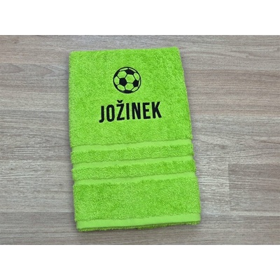 Povlečení Plus ručník se jménem pistáciový 50 x 100 cm fotbalový míč Jožinek