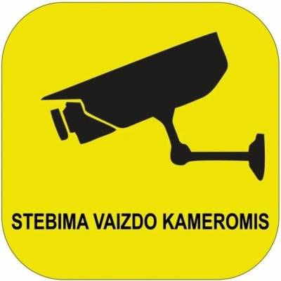 Samolepka je monitorována kamerou 125x125mm