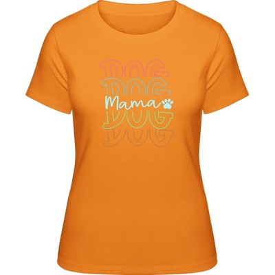 Premium Tričko Farebný nápis DOG Mama Oranžová