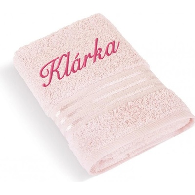 Povlečení Plus komfortní osuška se jménem 70 x 140 cm Linie světle růžová