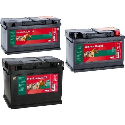 Baterie dobíjecí AGM premium pro ohradníkový zdroj, pomalu se vybíjející - 75 Ah