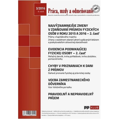 Práca, mzdy a odmeňovanie 3-2016