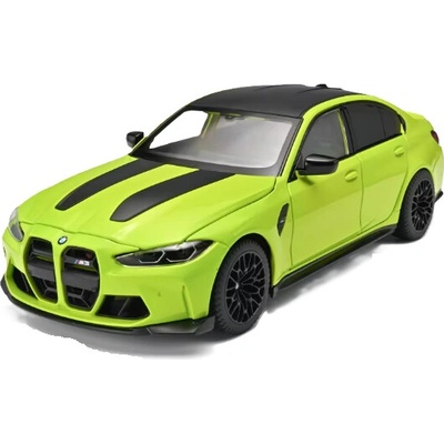BMW M3 CS LCI kovový model hračka na baterie světla zvuk 1:24 Zelená
