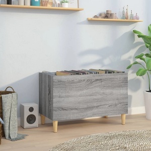 vidaXL Шкаф за винилови плочи сив сонома 74, 5x38x48 см инженерно дърво (831963)